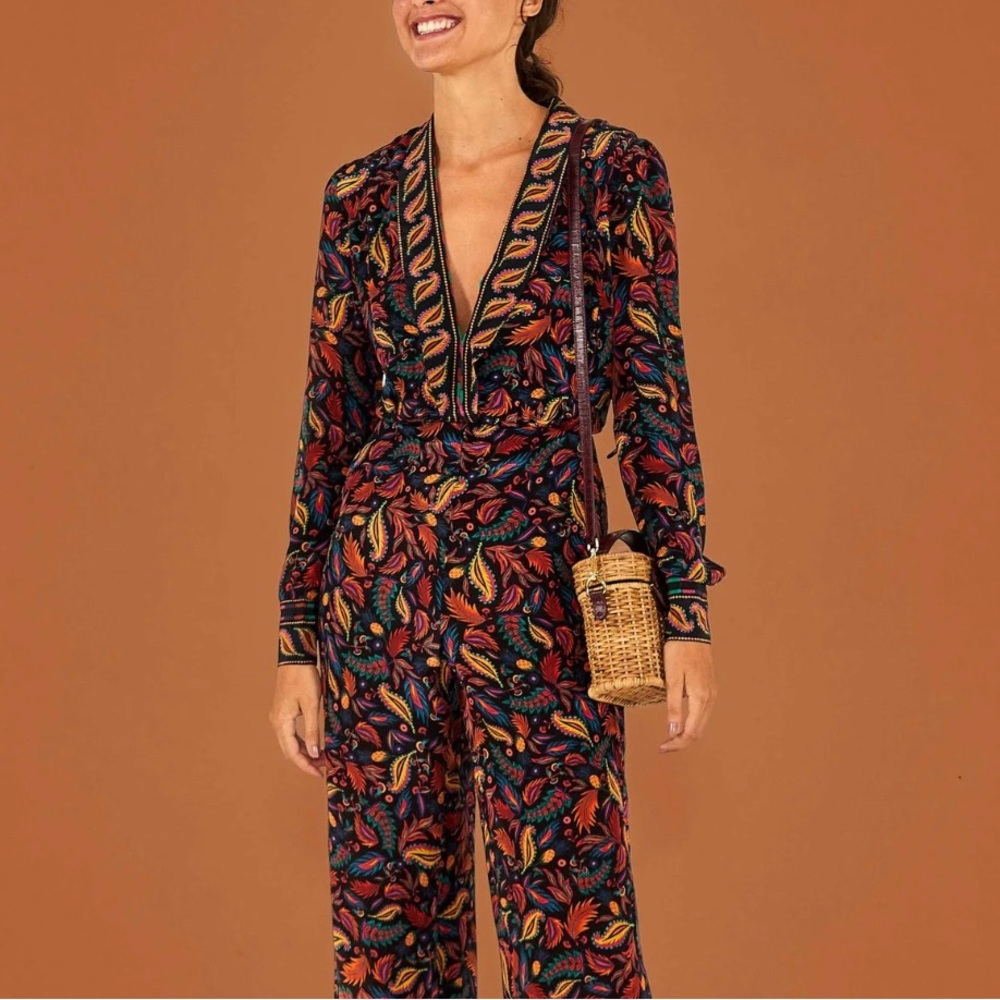Farm Rio XS pineapple jumpsuit